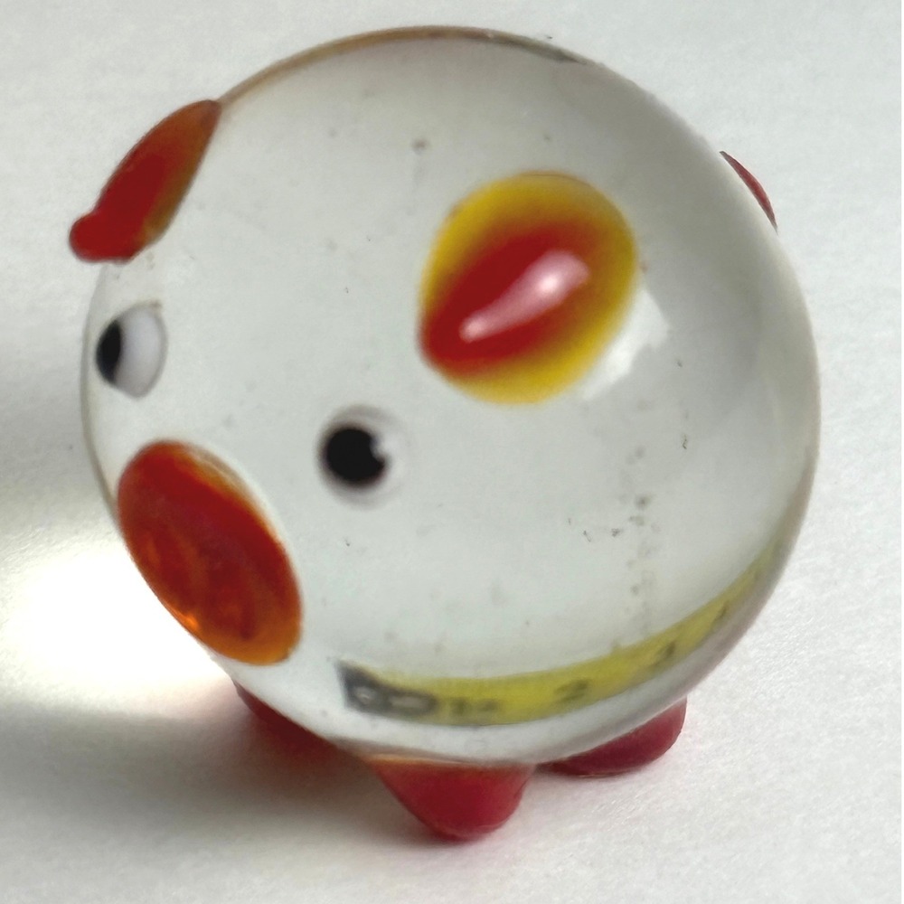 1" Micro Hand Blown Glass Piggy Bead‎ Charm Cute Figurine Good Luck Charm